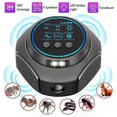Pro 360° Electronic Control Ultrasonic Repellent Pest Rat Mice Rodent Repeller Less