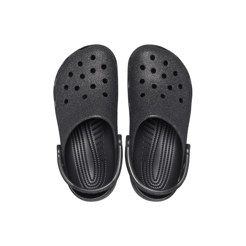 Sandály Crocs Classic Glitter Clog 23cm, Černé, Třpytivé,