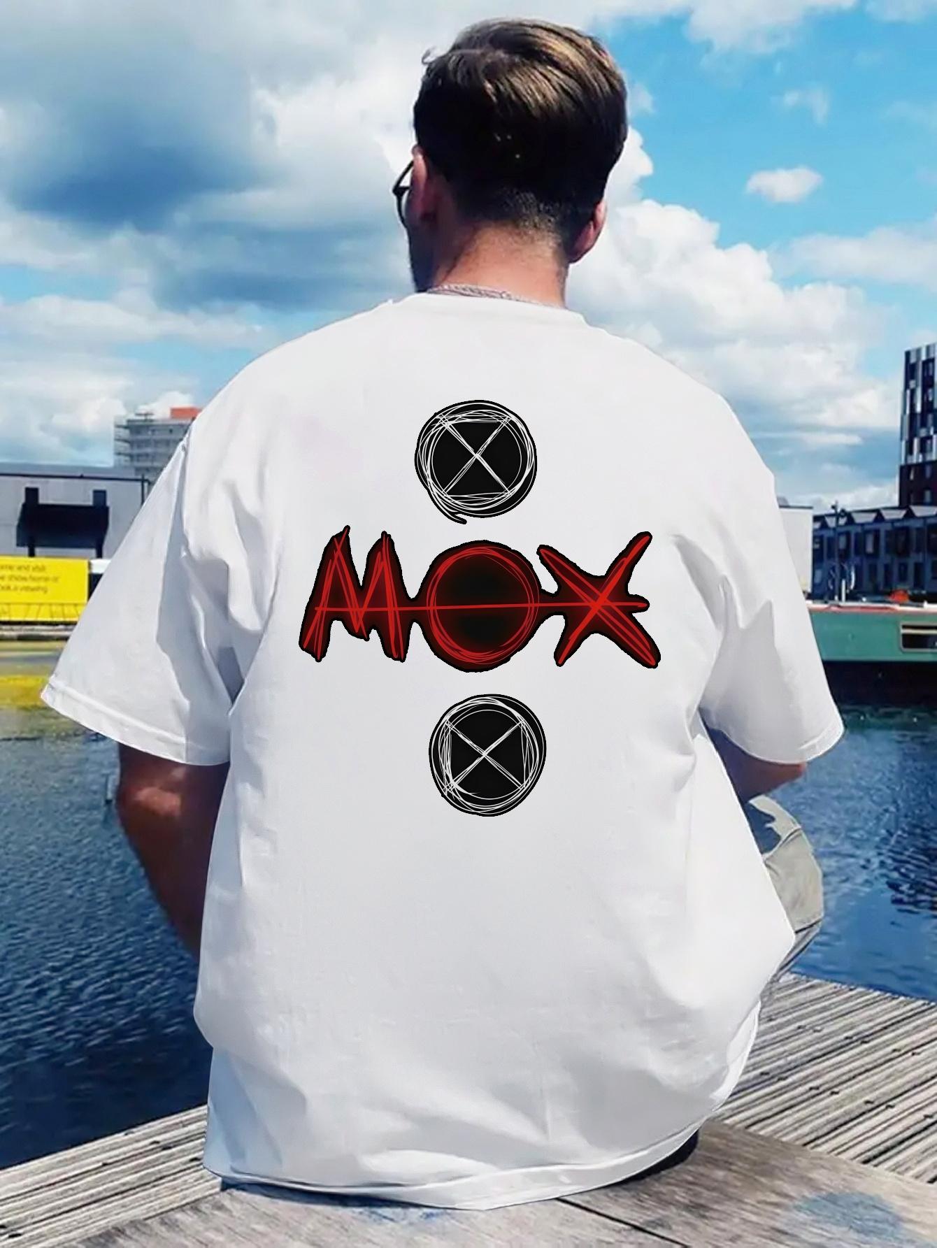 Retro Rock Band Graphic T-shirt - MOX Design with Crossed Symbols L