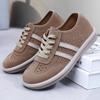 Fashion Women's Forrest Gump Shoes New Retro German Training Shoes Lace Up Casual Women's Soft Sole Breathable Fashionable Board Shoes