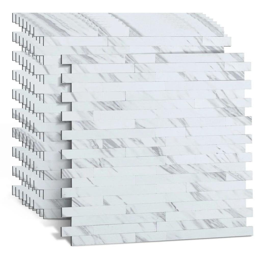 1pcs Mosaic Wall Tile Peel And Stick Self Adhesive Waterproof Aluminum rectangle Kitchen Bath Tile Backsplash Fireproof wall