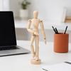 Wooden Manikin, Flexible Body Joints Human Figure Puppet Ornament, Poseable Articulated Hand Model for Sketching Drawing Painting Supplies