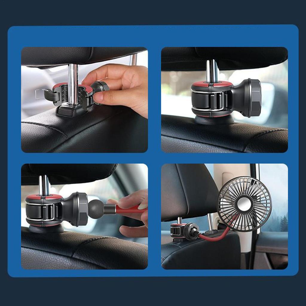 Portable Fan For Car 3 Speeds Powerful Car Fan For Driver Powerful USB Cooler Gadgets Enhance Air Circulation For Truck Golf