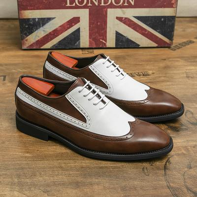 Hochwertige handgefertigte Herrenkleider Lederschuhe mit Kappe, Oxford, gemischte Farben, Derby, neu, luxuriös, Brogue, Hochzeitsparty, formelle Schuhe für Herren