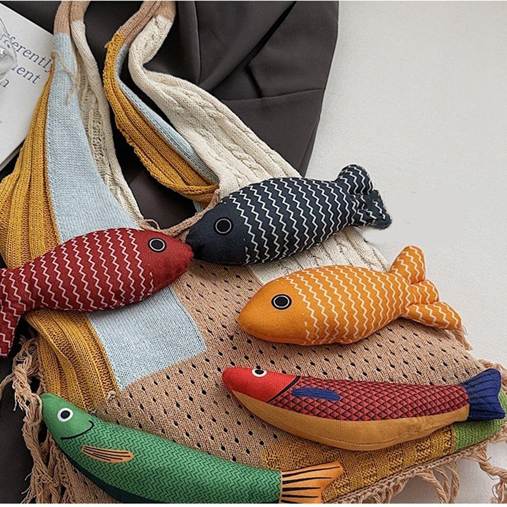 Large Capacity Hollow Out Weave Bag Fish Tote Bag Leisure Tassels Beach Handbag  Women