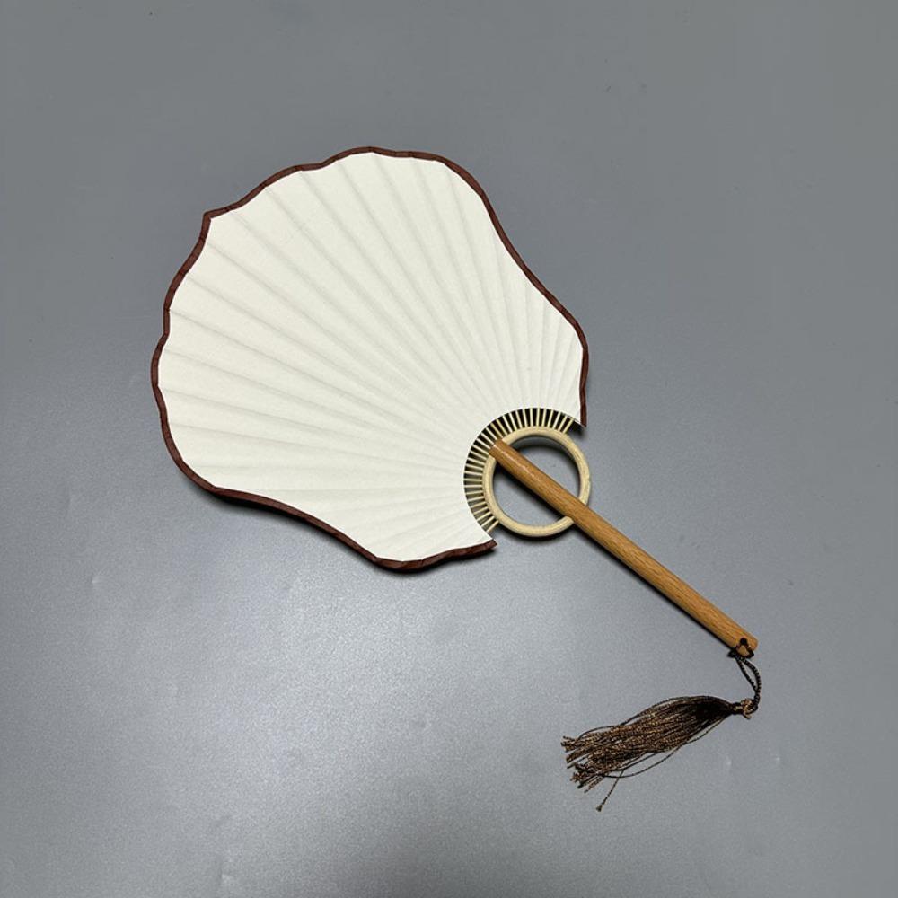 Vintage Chinese Style DIY Fan Classical Round Fan Portable DIY Xuan Paper Fan  Room Decorations