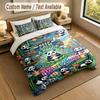 Bear Panda Theme Personalized 3Pcs Bedding Set Custom Text & Name 1 Sheet 2 Pillowcases Household Bedding 1pc