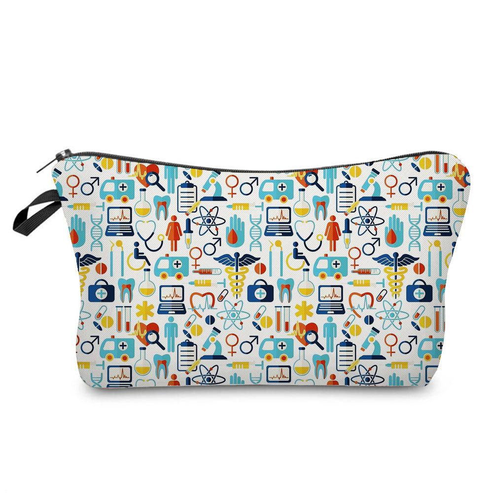 Women Nurse Print Cosmetic Bag Toiletries Organize Travel Storage Case 6863