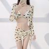 2024 Butterfly Print Sexy Three-Piece Slimming Swimsuit Set for Women