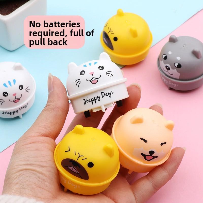 Childrens Cartoon Push Car Toy With Retro Pull Back Mechanism For Developmental Play