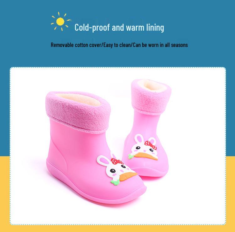 Little Duck Children's Cartoon Rain Boots - Cute Waterproof Boots for Toddlers and Kids