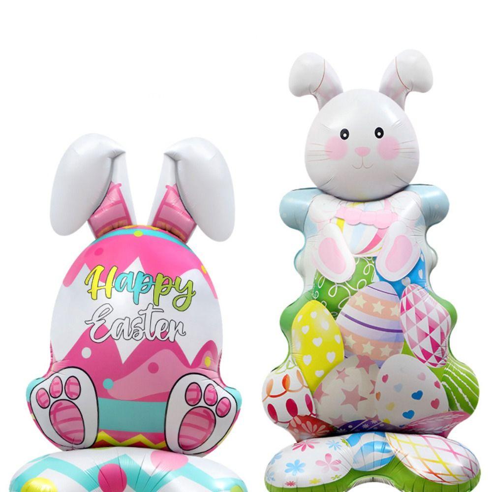 Aluminum Film Easter Rabbit Balloon Large Size Easter Balloon Standing Bunny Balloon Kids Party