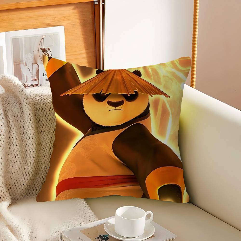 Kung Fu Panda Office Cushion Pillowcase Car Cushion Cover45X45CM Lumbar Pillowcase Sofa Pillowcover