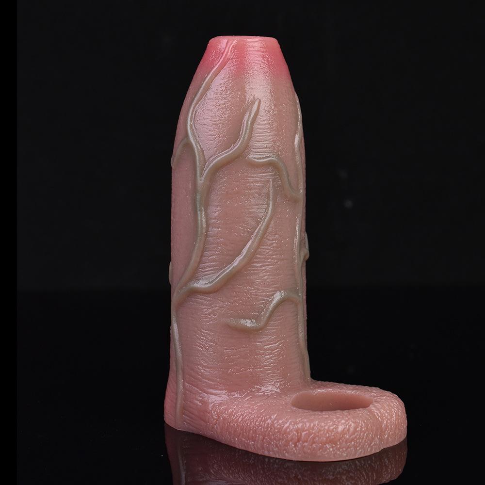 Set de falus artificial pentru bărbați, silicon lichid, prezervativ penis moale, jucării sexuale pentru femei