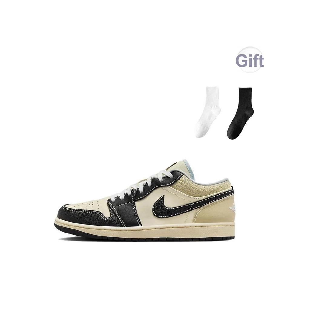 Air Jordan 1 Low SE Coconut Milk Black Men Sneakers Cream Muslin Team-Gold HQ3437-101