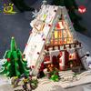 Non-Toxic Christmas Moc Santa Claus House Model Building Blocks Children New Year Diy Exclusive Cabin Toys For Adult Bricks Gift