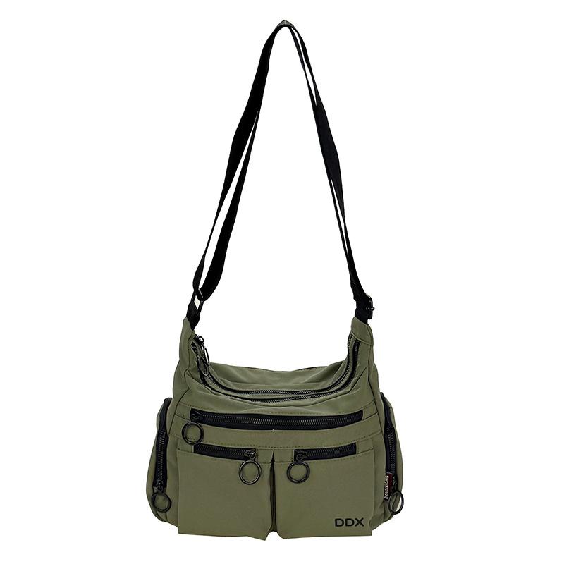 

Multi-pocket Women s Crossbody Bag, Large-capacity Workwear-style Single-shoulder Bag, Outdoor Commuting Mobile Phone Bag зелений