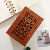 Wooden Square Pen Holder Stand with Exclusive Walnut Finish School Supplies for Office Use-Desktop Pencil Storage Box