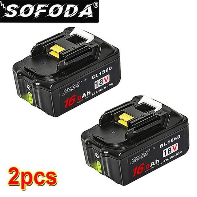 

Перезаряжаемая батарея bl1860 18 В 16000 мАч литий-ионная для Makita 18 В батарея bl1840 bl1850 bl1830 bl1860b lxt 400 + зарядное устройство