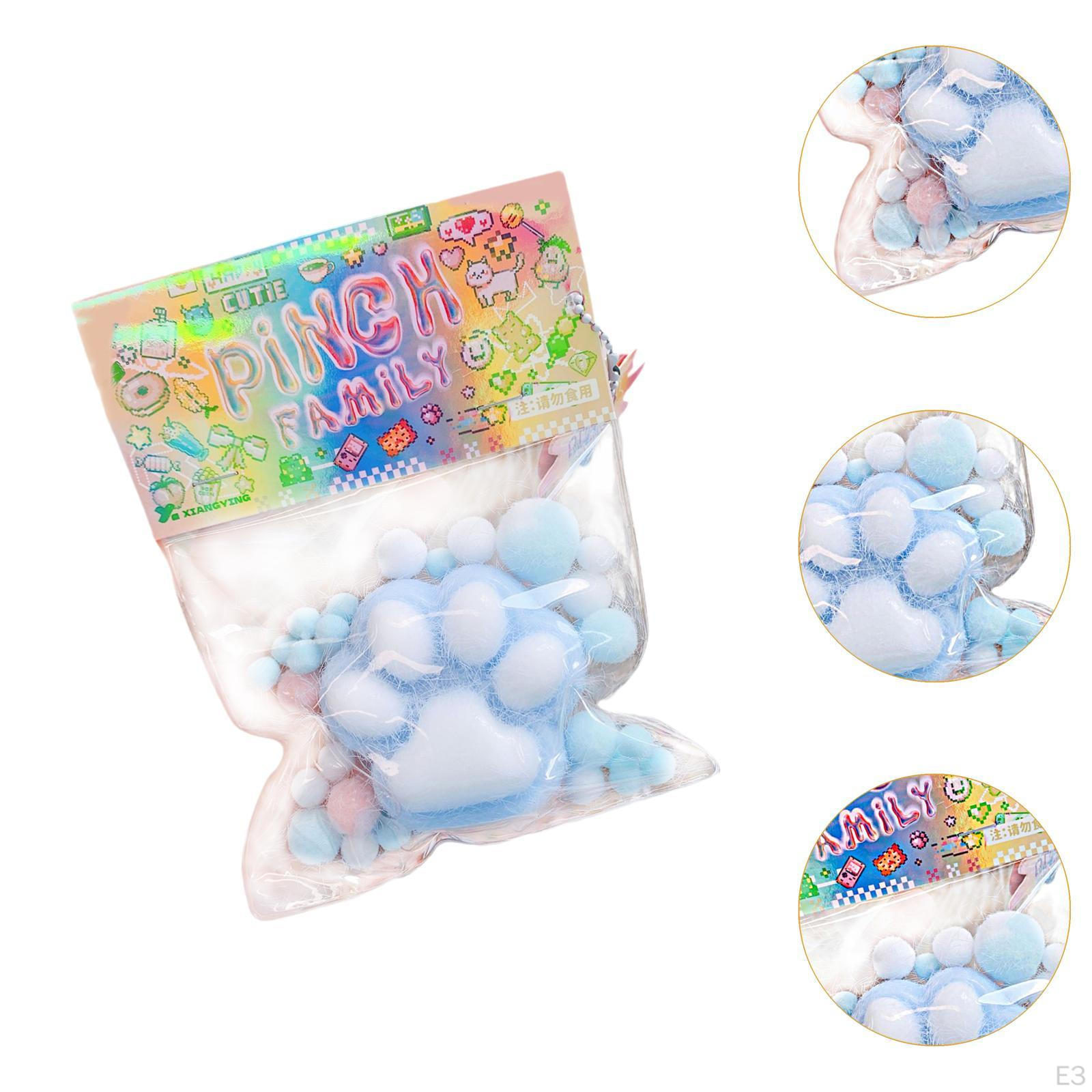 Мягкая игрушка «Кошачья лапка» Новинка для вечеринок Небьющаяся Милая Форма Фиджет синий — фото 5