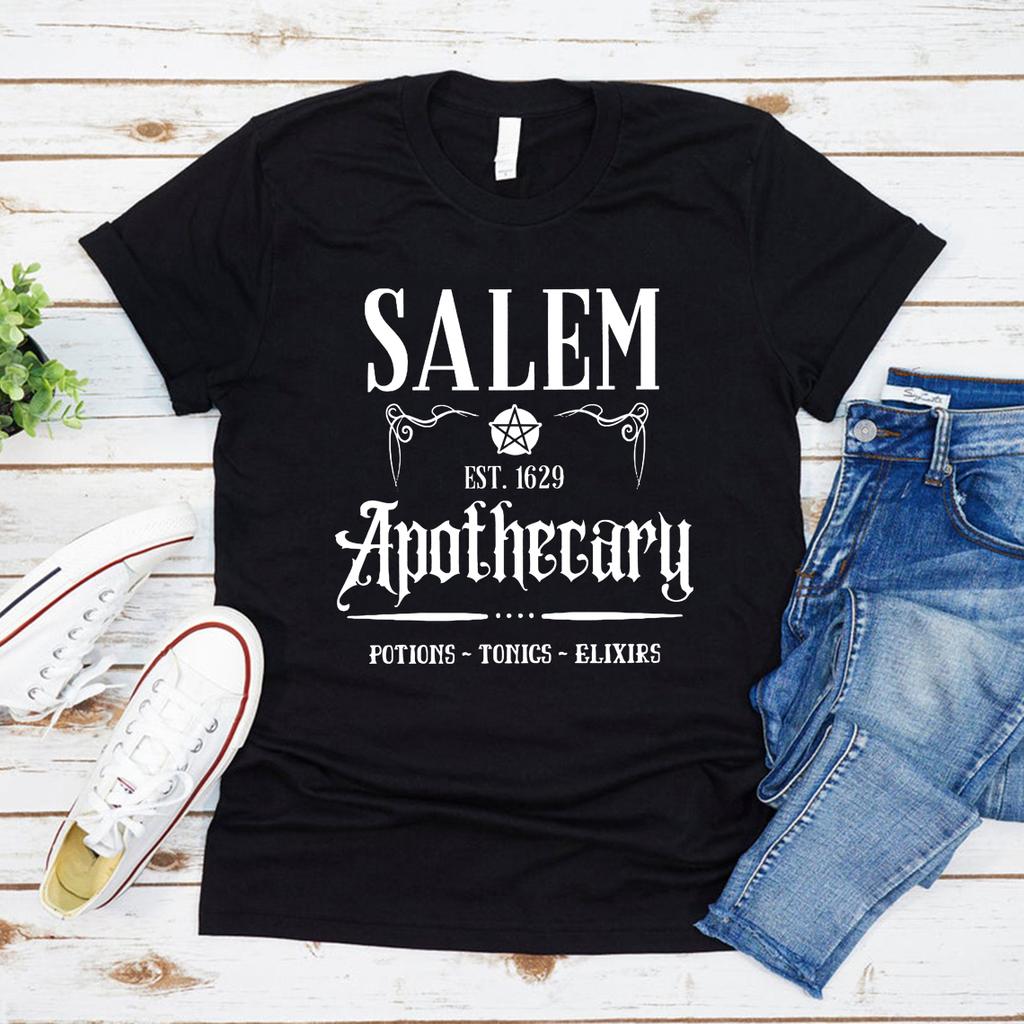 Salem Apothecary T-Shirt Halloween Apothecary Tshirt Witch Sisters Shirt Funny Halloween Tee Woman Tshirts Graphic Tees