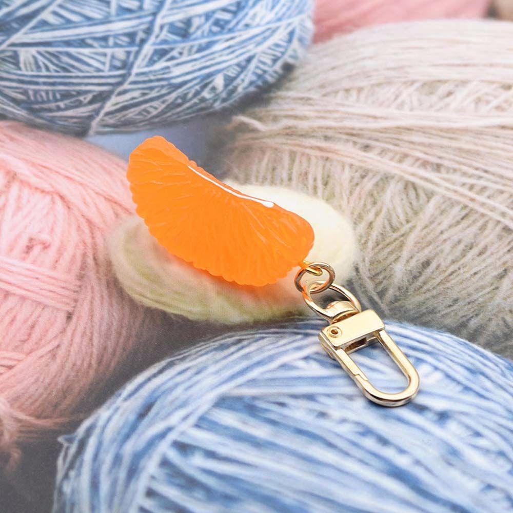 One Petal Cartoon Car Decoration Handbag Pendant Orange Keychain Keyring Simulation Fruit Key Chain