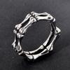 Stainless Steel Cast Vintage Skull Knuckle Ring Wholesale European and American Men's Titanium Steel Ring Jewelry