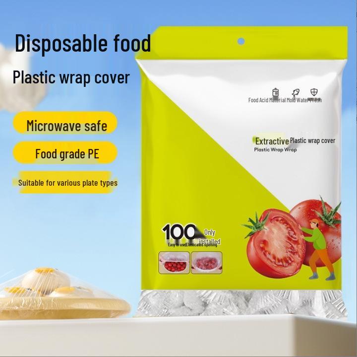 

Elastic Disposable Cling Film Bowl Covers - Fresh-Keeping Set for Household Refrigerators Cling Film Covers [100 pieces]
