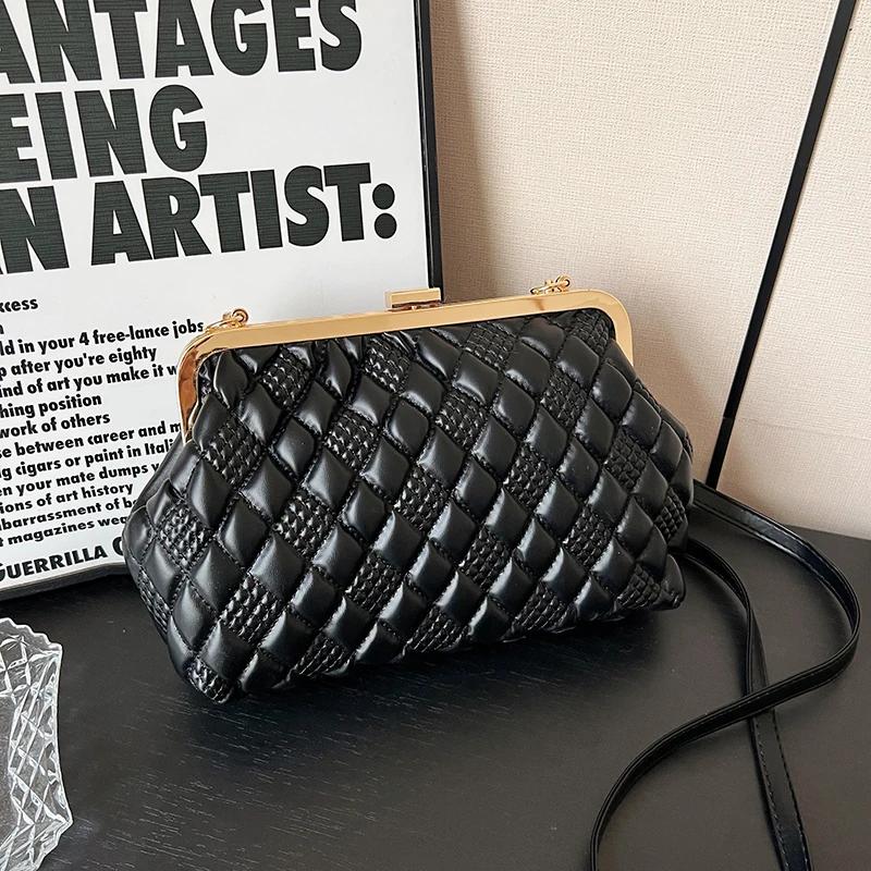 Luxusní večerní kabelka z PU kůže pro ženy, tašky přes rameno, značková designová dámská taška, dámské crossbody kabelky