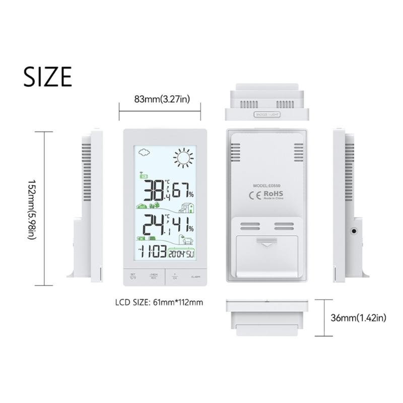 Upgrades Wireless Weather Stations with Easy To Read Touch Screens for Accurate Indoor Outdoor Temperature & Moisture  Data