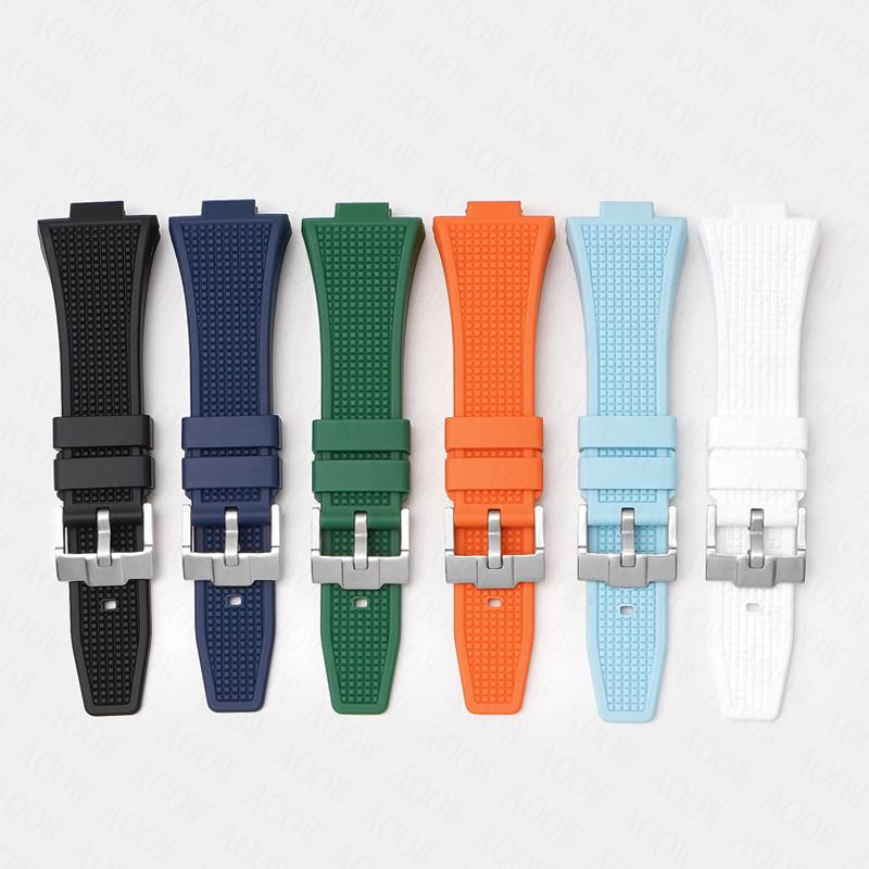 Convex End Strap for Tissot PRX Series T137.407/T137.410 Super Player Men Rubber Silicone Quick Release Watch Band 26x12mm