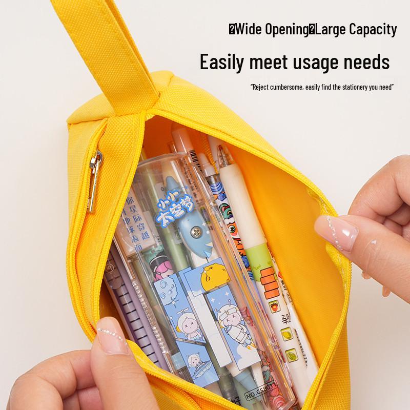 Large Capacity Simple Logo Pencil Case - Gift for Primary & Secondary Students