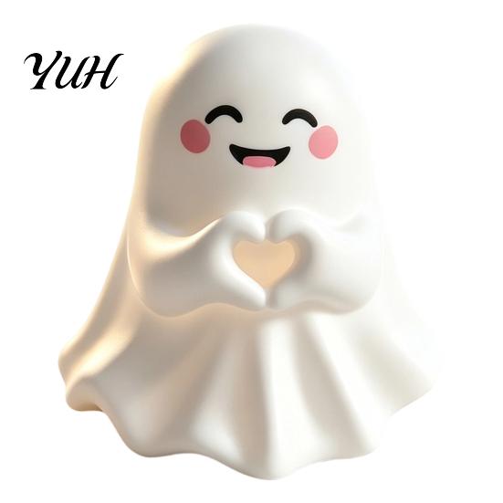 Thanksgiving Gift for Friends Halloween Cute Ghost Figurine, Mini Cartoon Statue, Little Spooky Kawaii Fall Home Decoration Desktop Ornament