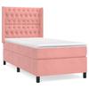 3132842 vidaXL Lit à sommier tapissier avec matelas Rose 90x200 cm Velours