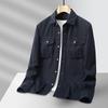 Long-sleeved Shirt Men's Work Jacket Spring and Autumn Loose Casual Shirt Men's Autumn Clothes Hong Kong Style Boys Spring