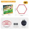Hexagon Agility Rings Toy Set for Kids Outdoor Fitness Training Equipment Soccer Footwork Trainer 6-Pack
