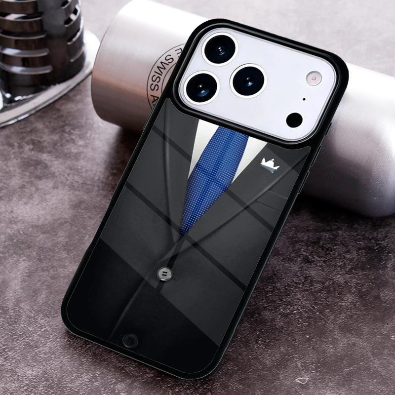 Man Suit Shirt Tie Phone Case for iPhone 17 16 15 Pro Max Air 14 13 12 11 Plus Shockproof Capa Cover