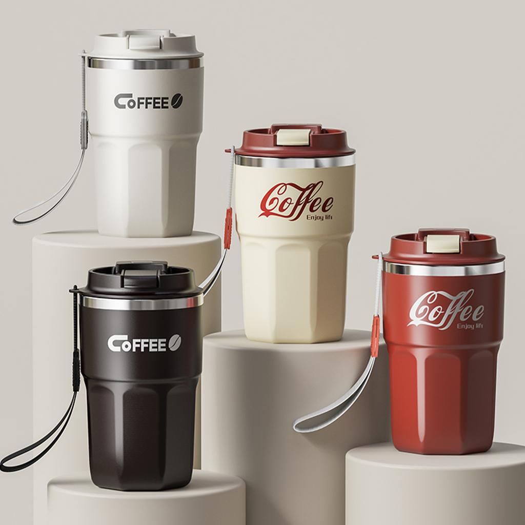 304 Stainless Steel Insulated Water Cup Double-Walled Drinking Cup Travel Portable Anti Scalding Milk Coffee Cup