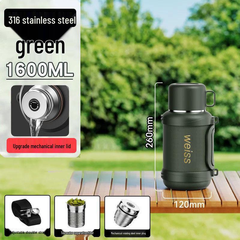 

316 Stainless Steel 3L Insulated Water Bottle - Large Capacity Portable Thermos for Travel and Outdoor Use 316 Stainless Steel