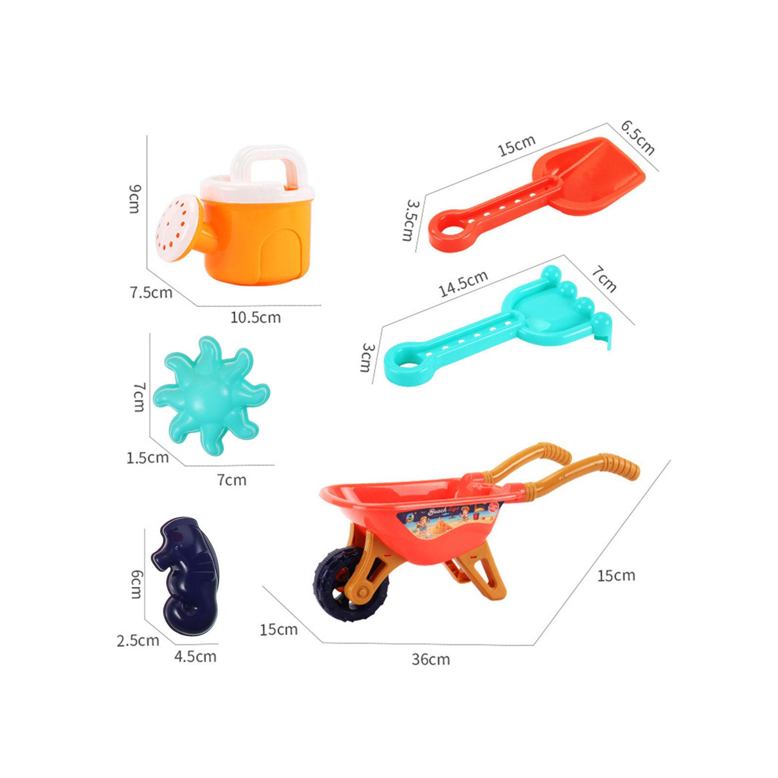 

1Set Sand Cart Playset High Quality Beach Games for Children Creative Kid Sand Play Outdoor Summer Fun Child Beach Toy помаранчевий