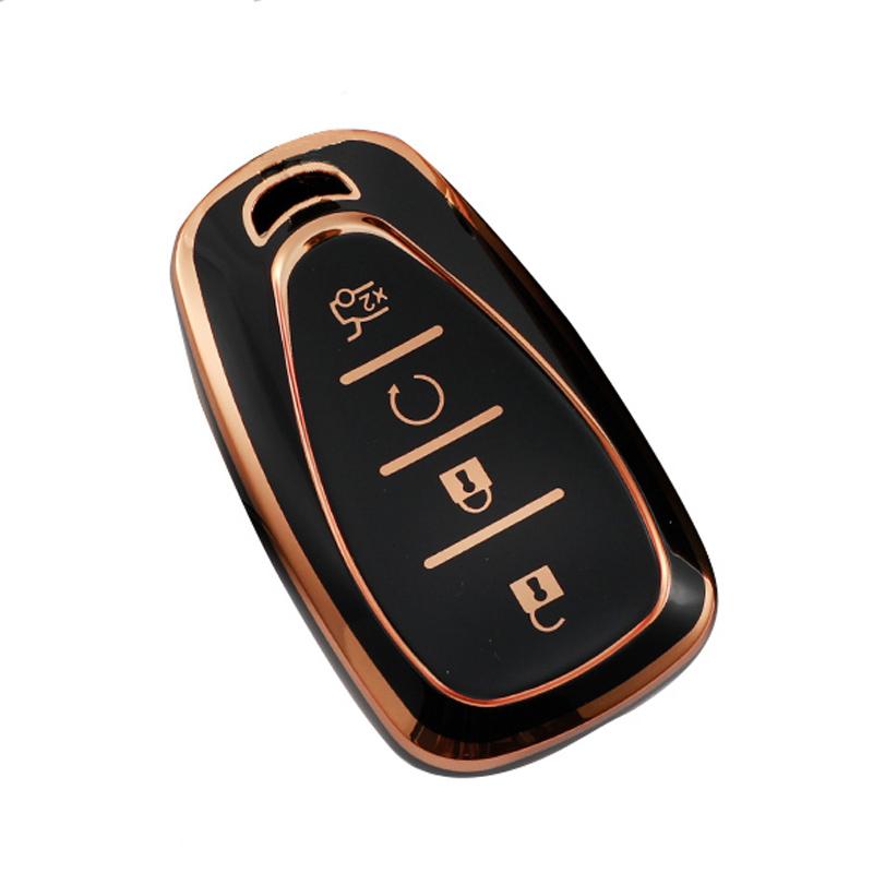 For Chevrolet Chevy Malibu Camaro Cruze Traverse Sonic Volt Bolt Equinox 4/5 Buttons TPU Car Key Case Cover Shell Fob Keychain