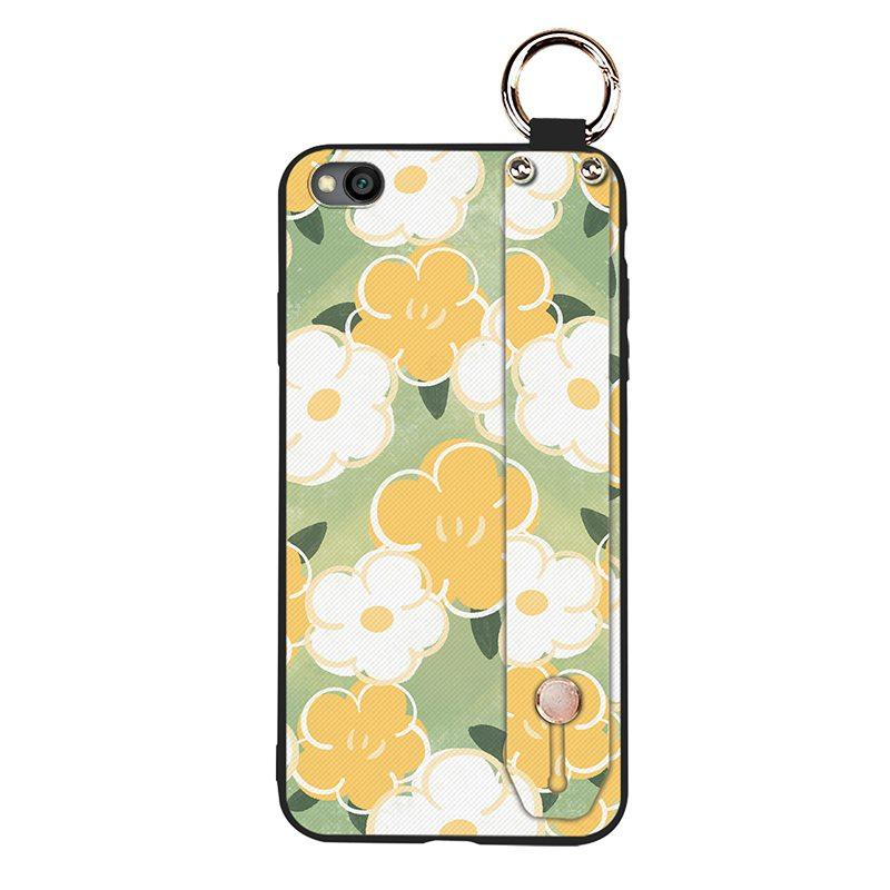 Soft Case Oil Painting Phone Case For Xiaomi Redmi GO Flower Durable Dirt-resistant Kickstand Protective Wristband Ring