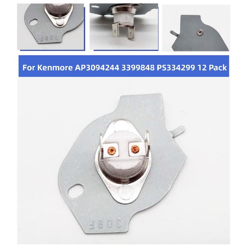 Dryer Thermal Fuse 3977393 For Kenmore Ap3094244 3399848 Ps334299 12 Pack
