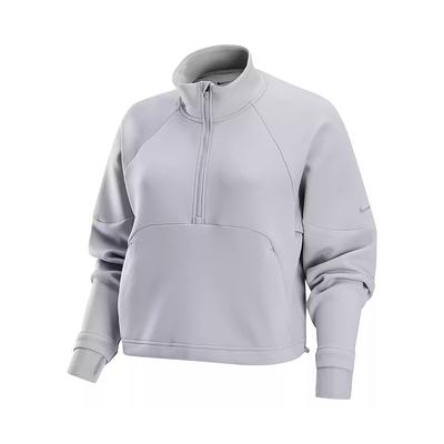 Sports Lifestyle Serie Lässiger Sweatshirt mit Stehkragen Langarm Damen Sweatshirt Grau FB5231-014