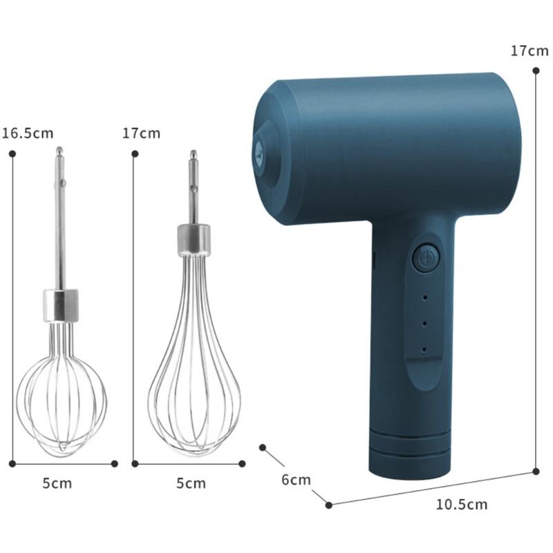 Wireless Hand for Baking with and Interchangeable whisks Ergonomic Quiet Operation