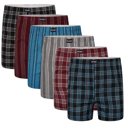 Keanu Men's Patterned Woven Boxer Shorts (Pack of 6)
