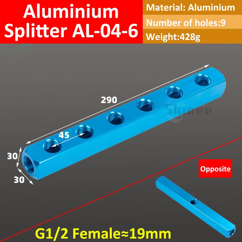 Blue Bus Plate Al-234-12 1/2 Pneumatic Connector Bus Exhaust Distribution Board Air Source Branch Connector Arrangement Multiway
