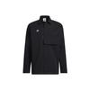 Originals Trefoil CNY Camisa de Manga Larga con Botones de Color Sólido para Hombre Tops Negro HC0561