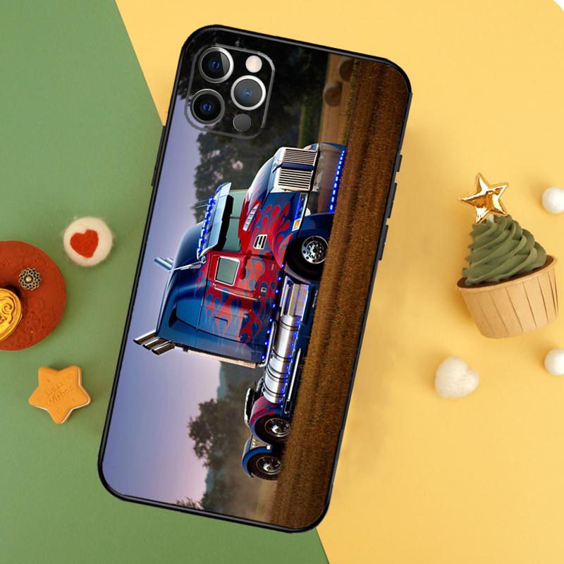 

Cool Heavy Truck Car Phone Case For iPhone 17 17Air 16 16E 15 14 13 12 11 Pro Max 12 13 Mini Shockproof Cover For iPhone 11
