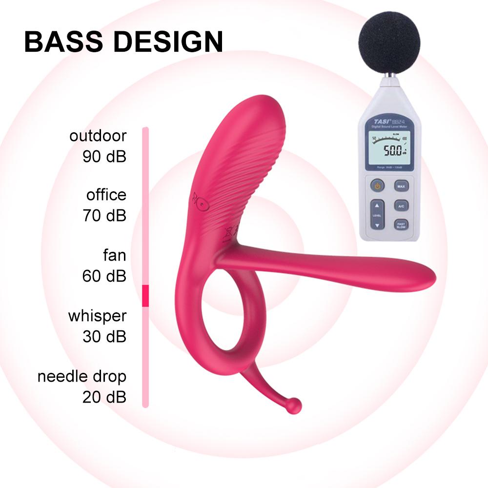Langtunge Cock Sleeve Ring Vibrator for Men Penis Massasjeapparat 10 Frekvens Klitoral Anal Stimulering Erotiske sexleketøy for par